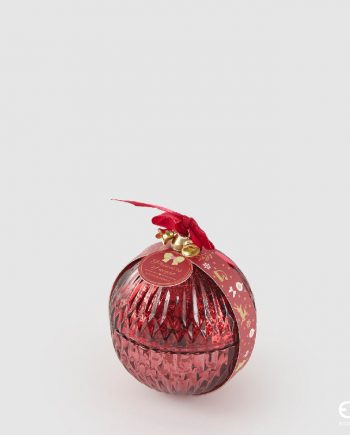 Candela Rossa Sfera "PRINCESS OF NIGHT" D 8 cm