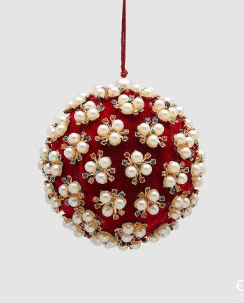 Pallina Albero di Natale Elizabeth Rossa d.10 cm