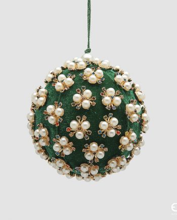 Pallina Albero di Natale Elizabeth Verde d.10 cm
