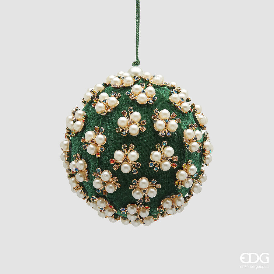 Pallina Albero di Natale Elizabeth Verde d.10 cm