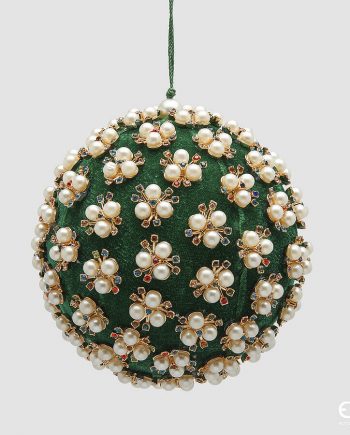 Pallina Albero di Natale Elizabeth Verde d.12 cm