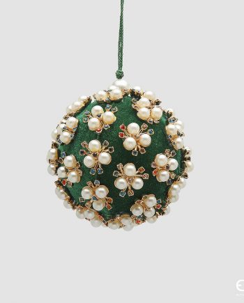 Pallina Albero di Natale Elizabeth Verde d.8 cm