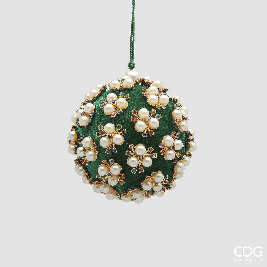 Pallina Albero di Natale Elizabeth Verde d.8 cm