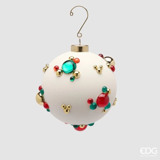 Sfera Bolle Bianca EDG D.10Cm