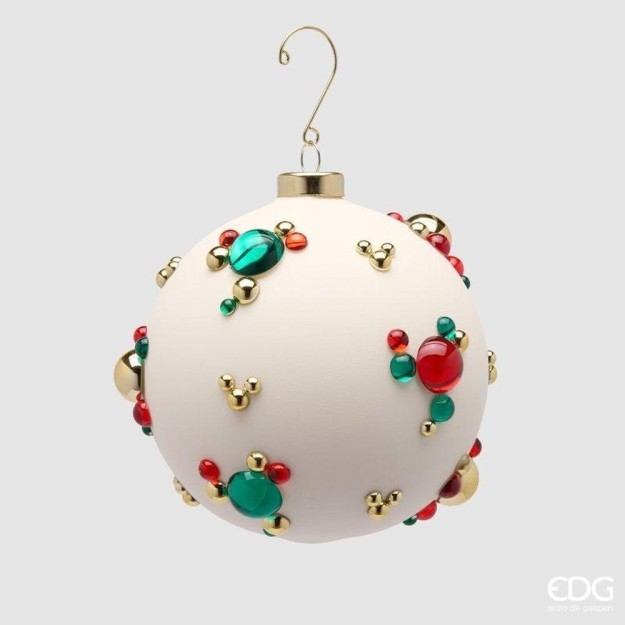 Sfera Bolle Bianca EDG D.12Cm