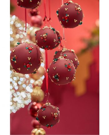 Sfera Bolle Rossa EDG D.10Cm