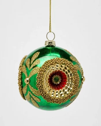Addobbo Palla Verde Vintage D.10cm