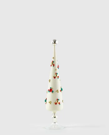 ALBERO BOLLE BIANCO h.52cm