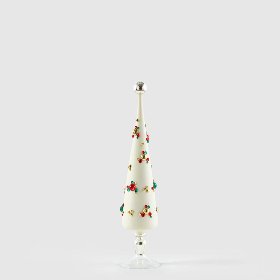ALBERO BOLLE BIANCO h.52cm